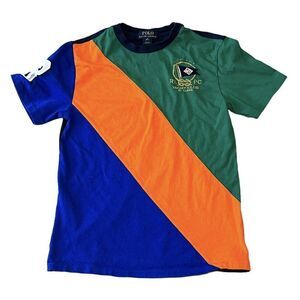 Polo Ralph Lauren Yacht Club Diagonal Stripe T-Shirt 3 Size M (10-12)